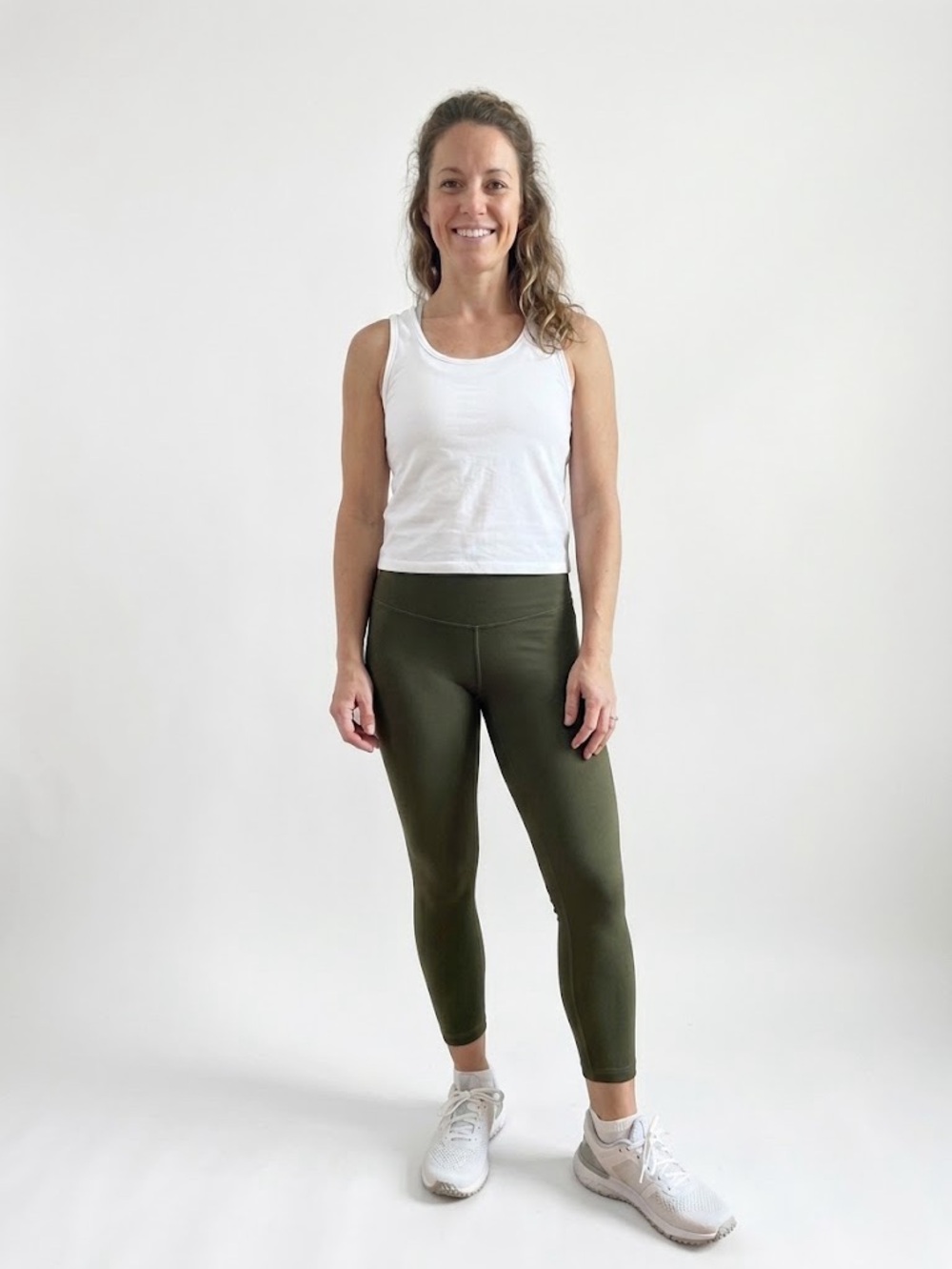 OFFLINE by Aerie Real Me High Waisted 7/8 Leggings Olive Green Medium Short